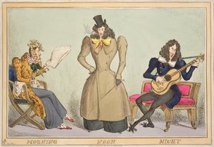 Morgen, Mittag, Nacht, veröffentlicht von Thomas McLean, London (kolorierte Ätzung)