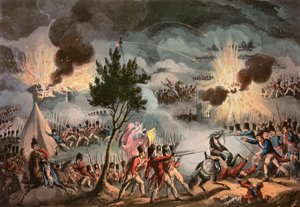 Der Ausfall aus Bayonne, um drei Uhr morgens, am 14. April 1814, graviert von Thomas Sutherland von William Heath