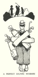Ein perfekter Golf-Ehemann (Litho) von William Heath Robinson
