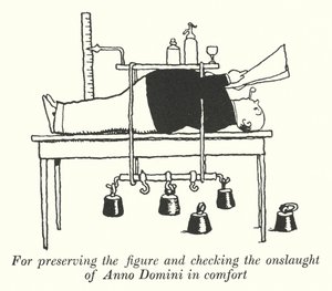 Zur Erhaltung der Figur und zur komfortablen Abwehr des Alters (Litho) von William Heath Robinson