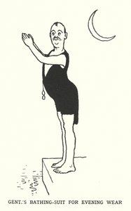 Herren-Badeanzug für den Abend (Lithografie)