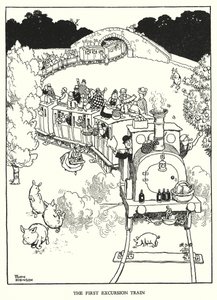 Illustration für Railway Ribaldry von W Heath Robinson