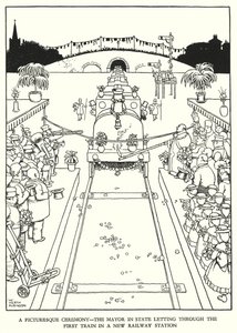 Illustration für Railway Ribaldry von W Heath Robinson