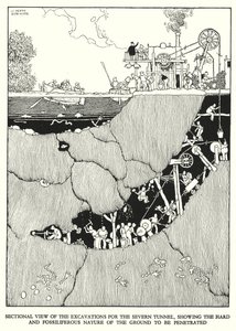 Illustration für Railway Ribaldry von W Heath Robinson (Lithografie) von William Heath Robinson