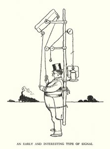 Illustration für Railway Ribaldry von W. Heath Robinson (Lithografie) von William Heath Robinson