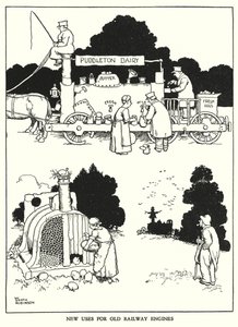 Illustration für Railway Ribaldry von W Heath Robinson