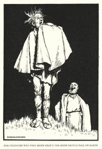 Ein Phönizier, der sehr fürchtete, der Mond könnte auf die Erde fallen von William Heath Robinson