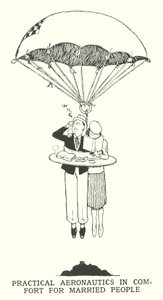 Praktische Luftfahrt in Komfort für verheiratete Menschen (Lithografie)