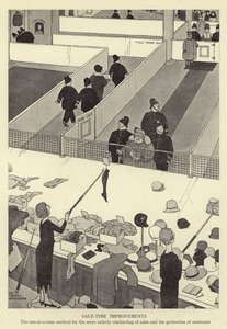 Verkaufszeit-Verbesserungen, die Ein-auf-einmal-Methode für die ordnungsgemäße Durchführung von Verkäufen und den Schutz der Assistenten von William Heath Robinson