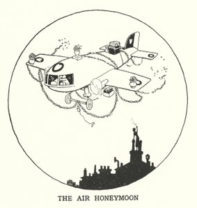 Die Luft-Hochzeitsreise von William Heath Robinson