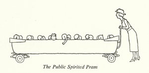 Der gemeinnützige Kinderwagen von William Heath Robinson