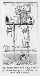 Die braune Brot-und-Butter-Methode, Weißfische in ihrem natürlichen Lebensraum zu filmen (Lithografie)