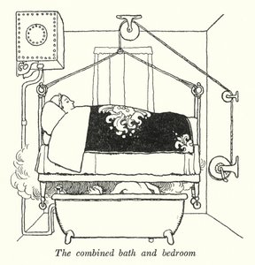 Das kombinierte Bad und Schlafzimmer