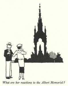 Was sind ihre Reaktionen auf das Albert Memorial? von William Heath Robinson
