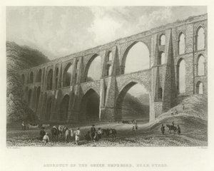 Aquädukt der Kaiser, nahe Pyrgo, Türkei von William Henry Bartlett