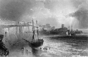 Broadstairs, Kent, graviert von Robert Brandard, 1842 von William Henry Bartlett