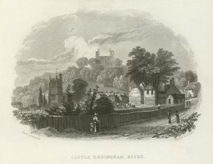 Schloss Hedingham, Essex von William Henry Bartlett