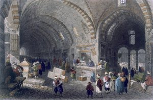 Große Allee im Tchartchi, ca. 1850 (farbige Aquatinta)