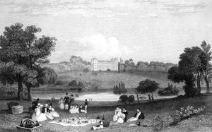 Hallingbury Place, Essex, graviert von Henry Wallis, 1832 von William Henry Bartlett