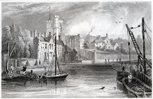 Maidstone vom Wasser aus, Kent, 1832 von William Henry Bartlett