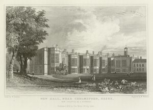 New Hall, in der Nähe von Chelmsford, Essex, jetzt als Kloster genutzt von William Henry Bartlett