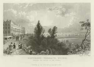 Southend Terrace, Essex, zeigt die Mündung der Themse von William Henry Bartlett