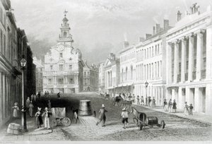 State Street, Boston, graviert von S. Lacey