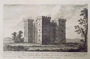 Das Schloss von Kanturk, County Cork, Irland in den 1800er Jahren, aus 