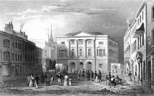 Das Shire Hall, Chelmsford, Essex, graviert von Samuel Lacey, 1832