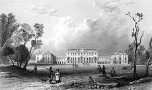 Thorndon Hall, Essex, graviert von Henry Adland, 1832 von William Henry Bartlett