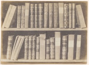 Eine Szene in einer Bibliothek, Platte VIII aus dem Bleistift der Natur von William Henry Fox Talbot