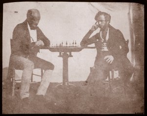 Nicolaas Henneman überlegt seinen Zug in einem Schachspiel, September 1841