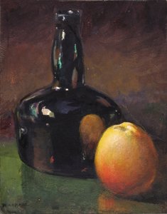 Stillleben - Äpfel und Flasche