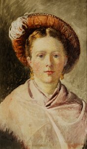 Dame mit Federhut