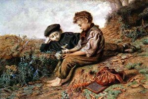 Schuljungen mit einem gestohlenen Nest