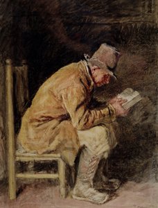 Studie eines Landmanns beim Lesen