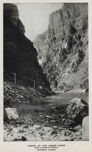 Canyons von Colorado: Canon des Grand River, nahe Glenwood Springs, Tunnelansicht von William Henry Jackson
