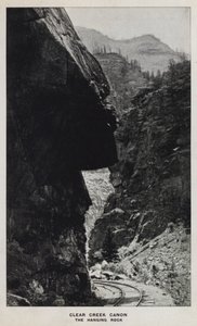 Canyons von Colorado: Clear Creek Canon, Der Hängende Felsen von William Henry Jackson