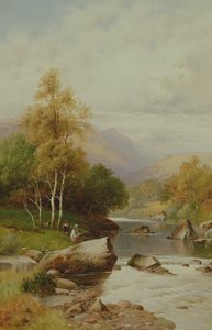 Ein ruhiger Ort im Festiniog-Tal, Wales, 1909 von William Henry Mander