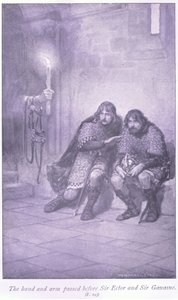 Die Hand und der Arm vor Sir Ectar und Sir Gawaine von William Henry Margetson
