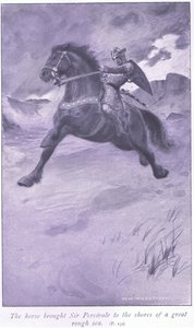 Das Pferd brachte Sir Percivale an die Ufer eines großen, rauen Meeres