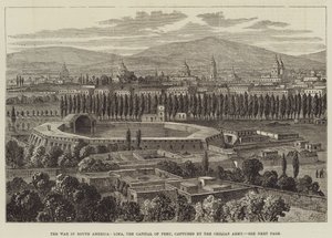 Der Krieg in Südamerika, Lima, die Hauptstadt von Peru, erobert von der chilenischen Armee von William Henry Pike