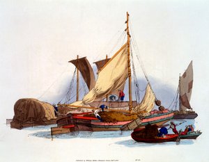 Wasserträger und Schiffer bewegen Waren und Passagiere, 1808
