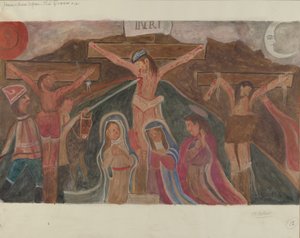 Station des Kreuzes Nr. 12: Jesus stirbt am Kreuz, um 1936 von William Herbert