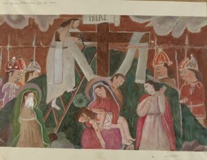 Station des Kreuzwegs Nr. 13: Jesus wird vom Kreuz abgenommen von William Herbert