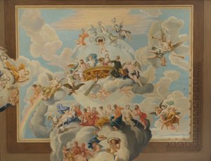 Die Decke der Königstreppe, Hampton Court Palace