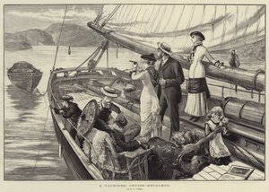Eine Yachtkreuzfahrt, windstill