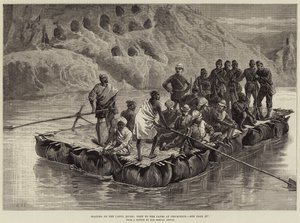 Bootsfahrt auf dem Cabul-Fluss, Besuch der Höhlen bei Chicknour von William Heysham Overend