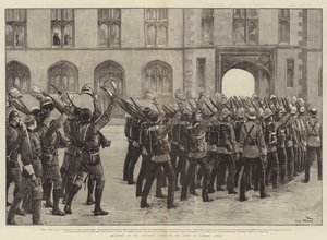 Inspektion der Grenadier Guards durch die Königin im Windsor Castle von William Heysham Overend