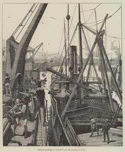 Verladung von Material in Woolwich für die Souakim-Eisenbahn